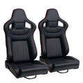 JIABEIR (Manufactured and Dispatched from China) Luxury Black Sports Car / Racing Sim x1 Individual Bucket Seats JBR9005