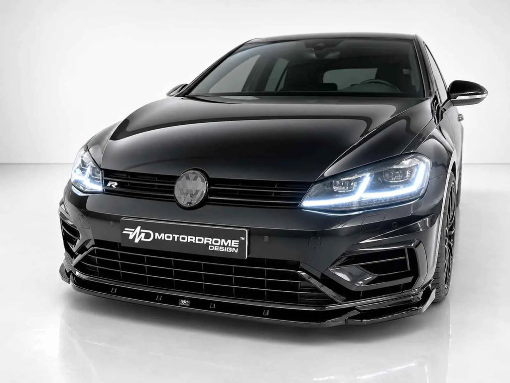 Motordrome Design Front Bumper Splitter V.1 Volkswagen Golf Mk7 Facelift R / R-Line - Gloss Black