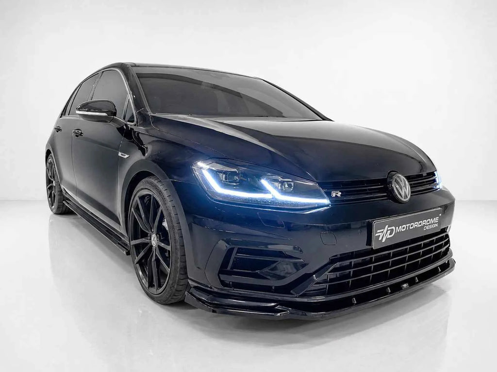 Motordrome Design Front Bumper Splitter V.1 Volkswagen Golf Mk7 Facelift R / R-Line - Gloss Black