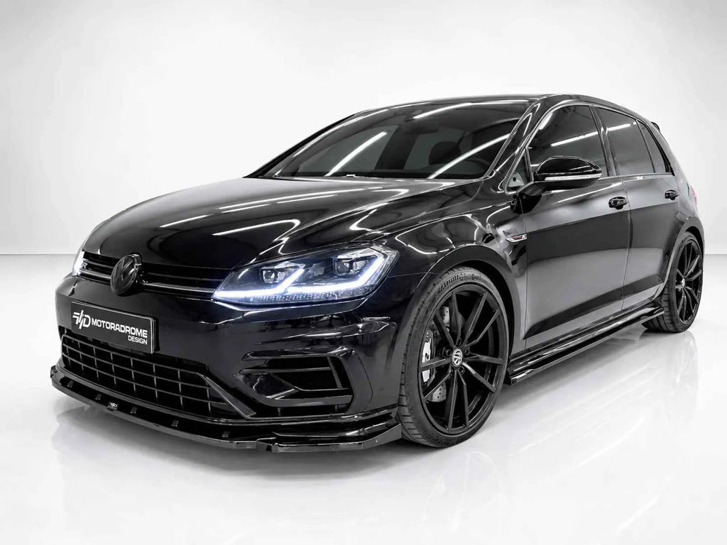 Motordrome Design Side Skirts Valance Skirt Extensions Volkswagen Golf Mk7 Facelift R / R-Line - Gloss Black