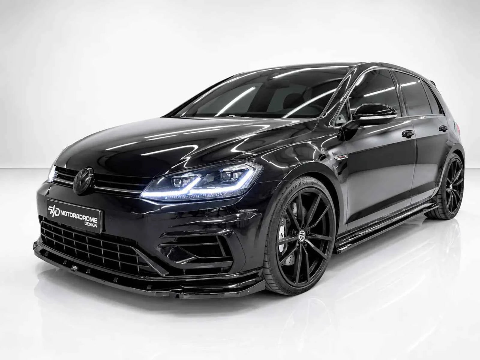 Motordrome Design Side Skirts Valance Skirt Extensions Volkswagen Golf Mk7 Facelift R / R-Line - Gloss Black