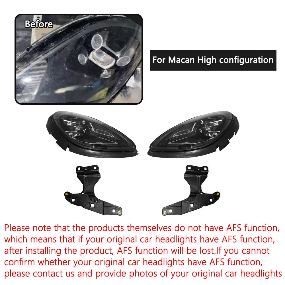 Car LED Headlights For Porsche Macan 2014-2022 Old Upgrade New 2023 Matrix Front Head Light Auto Lamp Accessories