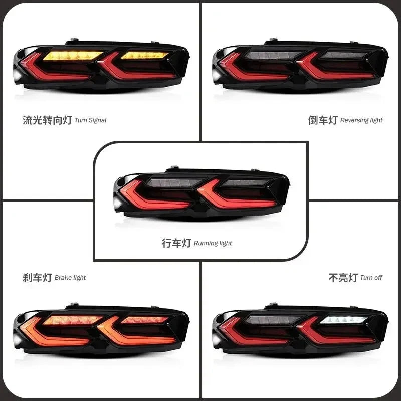Taillight For Chevrolet Camaro 6th Gen Facelift LED Rear Tail Lamps 2019-2023 1SS 2SS 2LT 1LT 2LS ZL1 Sequential Turn Signal