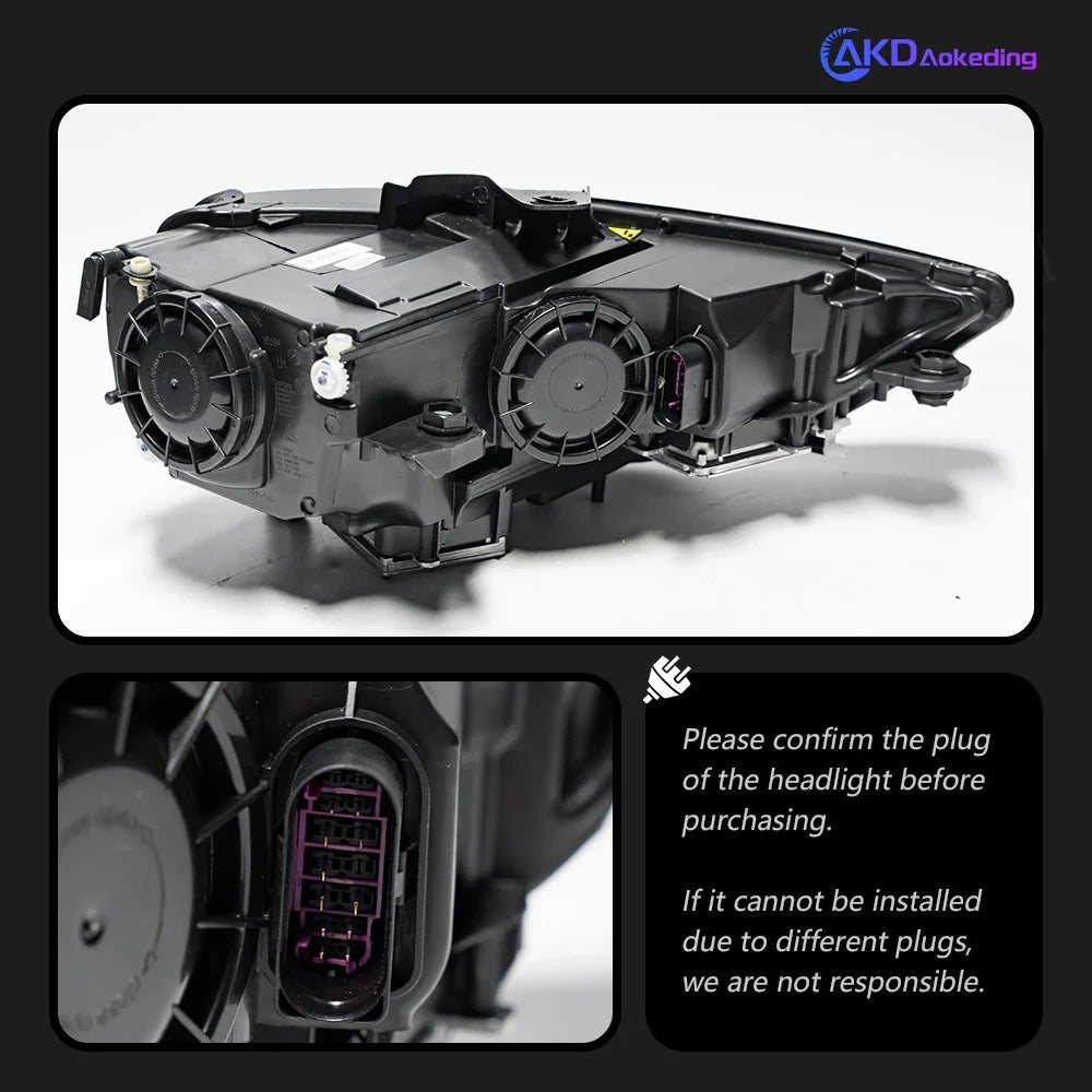 Car For Audi A3 8V 2013-2016 Sedan S3 Hatchback RS3 Headlights Drl Hella Led Bi Xenon Bulb Fog Lights Car Accessory Head Lamp