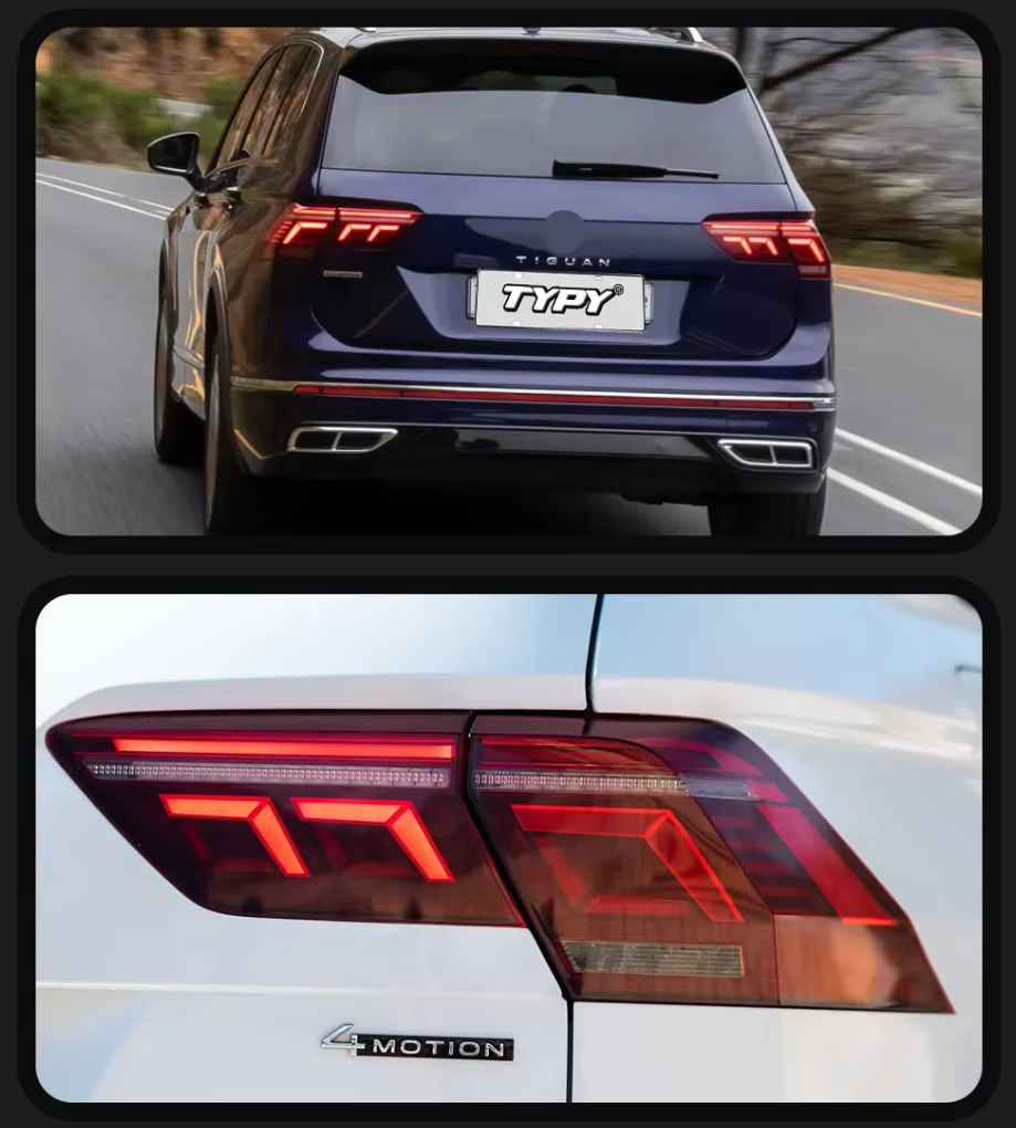 TYPY LED DRL Lightbar Volkswagen Tiguan 2017-2022 Dynamic Sequential Rear Lights Tail Lamps LHD