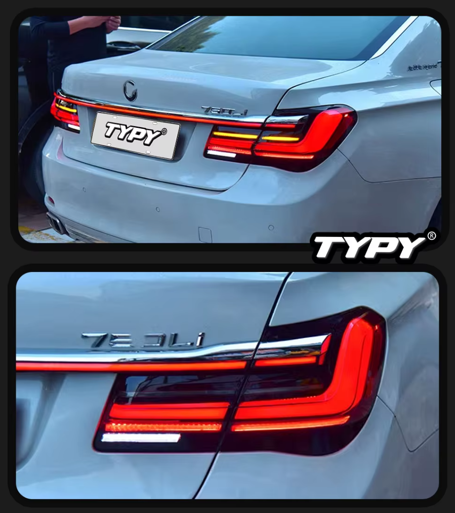 TYPY LED DRL Lightbar BMW 7 Series 2009-2015 F01 F02 Upgraded To G12 Style Dynamic Sequential Rear Lights Tail Lamps LHD