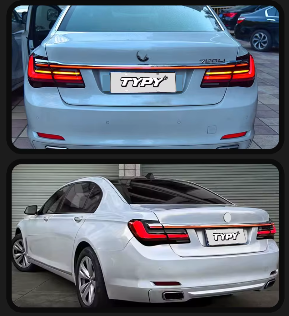 TYPY LED DRL Lightbar BMW 7 Series 2009-2015 F01 F02 Upgraded To G12 Style Dynamic Sequential Rear Lights Tail Lamps LHD