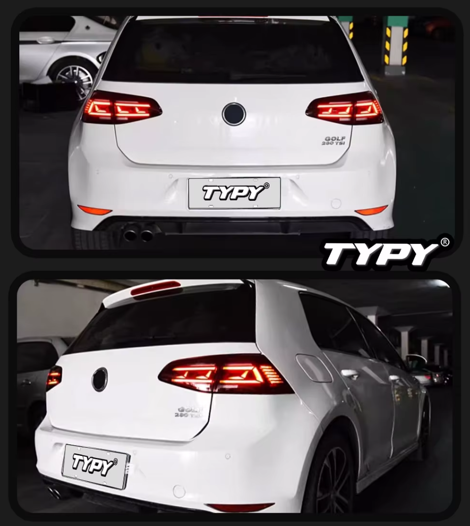 TYPY LED DRL Lightbar VW Golf 7 7.5 Taillight 2013-2020 Dynamic Sequential Rear Lights Tail Lamps LHD