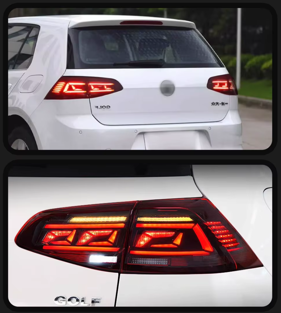 TYPY LED DRL Lightbar VW Golf 7 7.5 Taillight 2013-2020 Dynamic Sequential Rear Lights Tail Lamps LHD