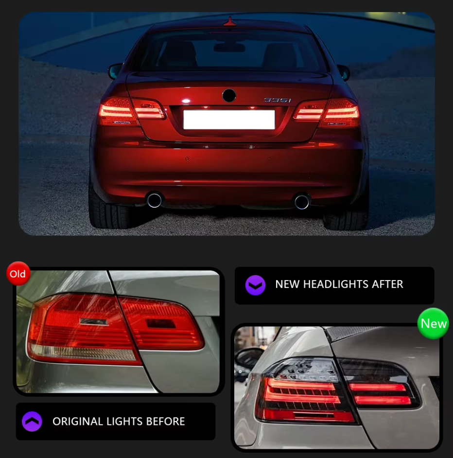 TYPY LED DRL BMW M3 E92 2006-2013 Tail Light 330i 335i Lightbar Dynamic Sequential Rear Lights Tail Lamps LHD
