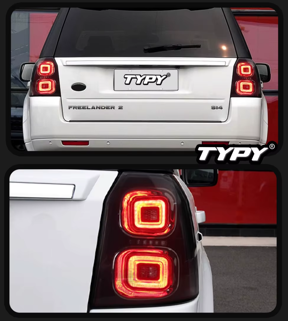 TYPY LED DRL Land Rover Freelander 2 2007-2015 Taillights Lightbar Dynamic Sequential Rear Lights Tail Lamps LHD