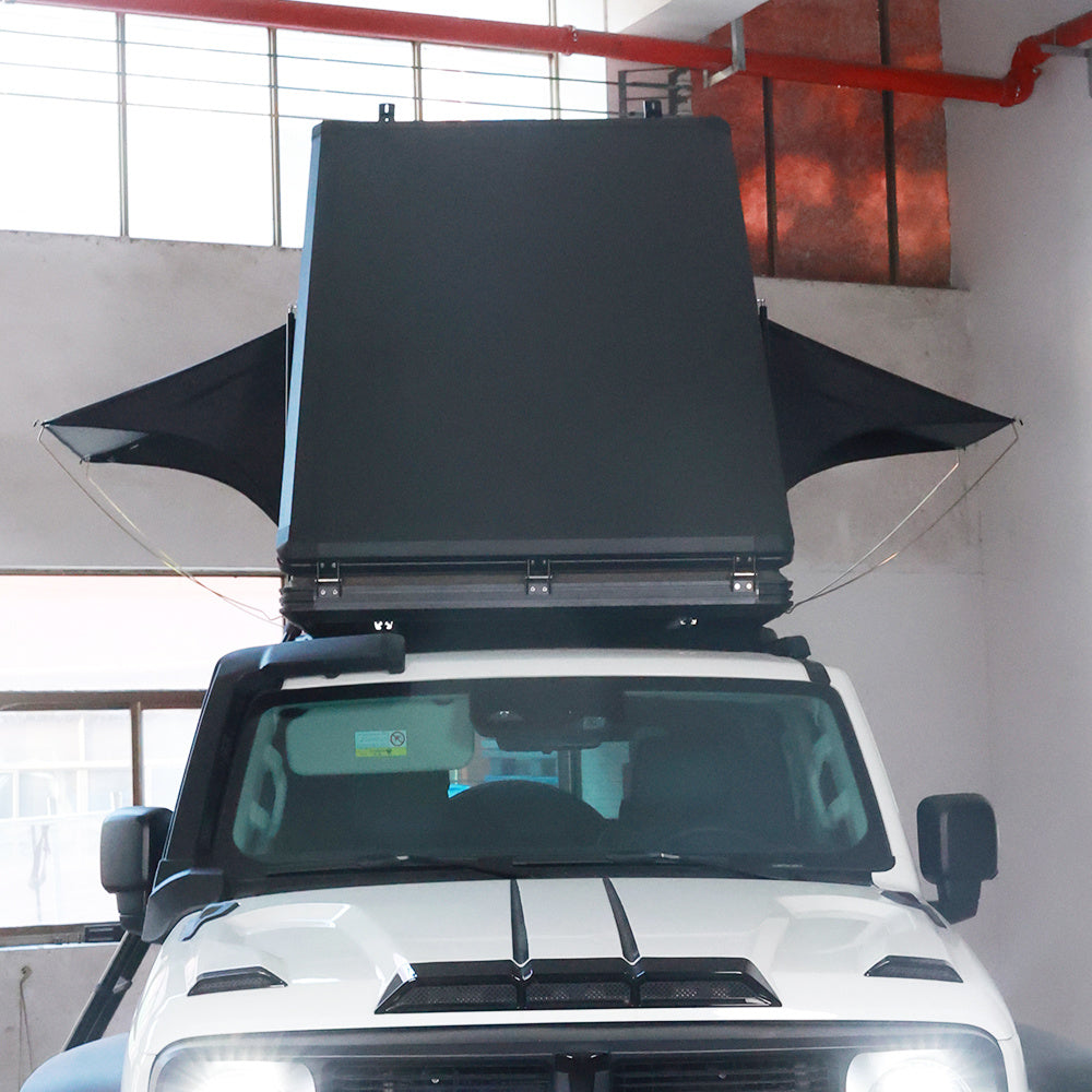 WEIER Vehicle Mounted Tent - For Car / RV / Pickup / Van / Camper / 4x4 + Ladder + 7cm Mattress + Light + Shoe Bag