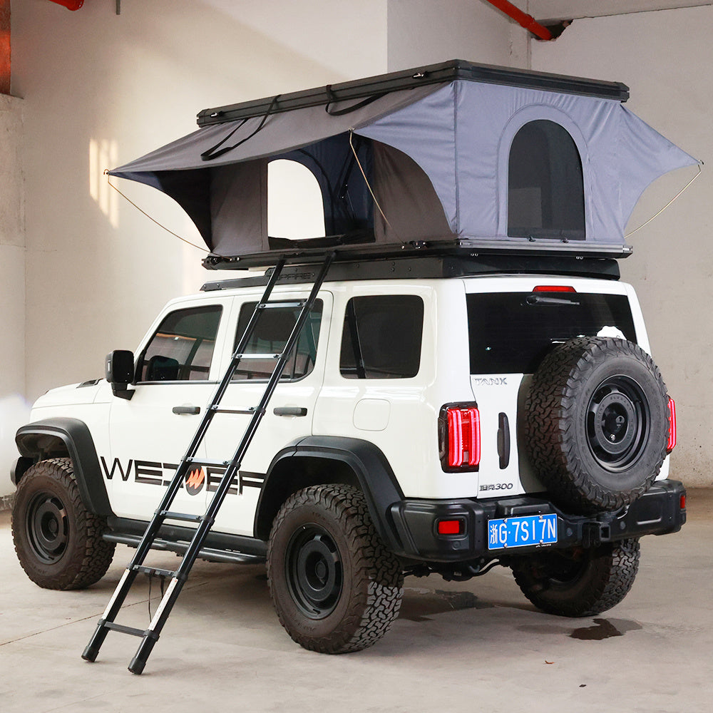 WEIER WERT-002 Vehicle Aluminum Hard shell Pop Up Roof Top Tent - For Car / RV / Pickup / Van / Camper / 4x4
