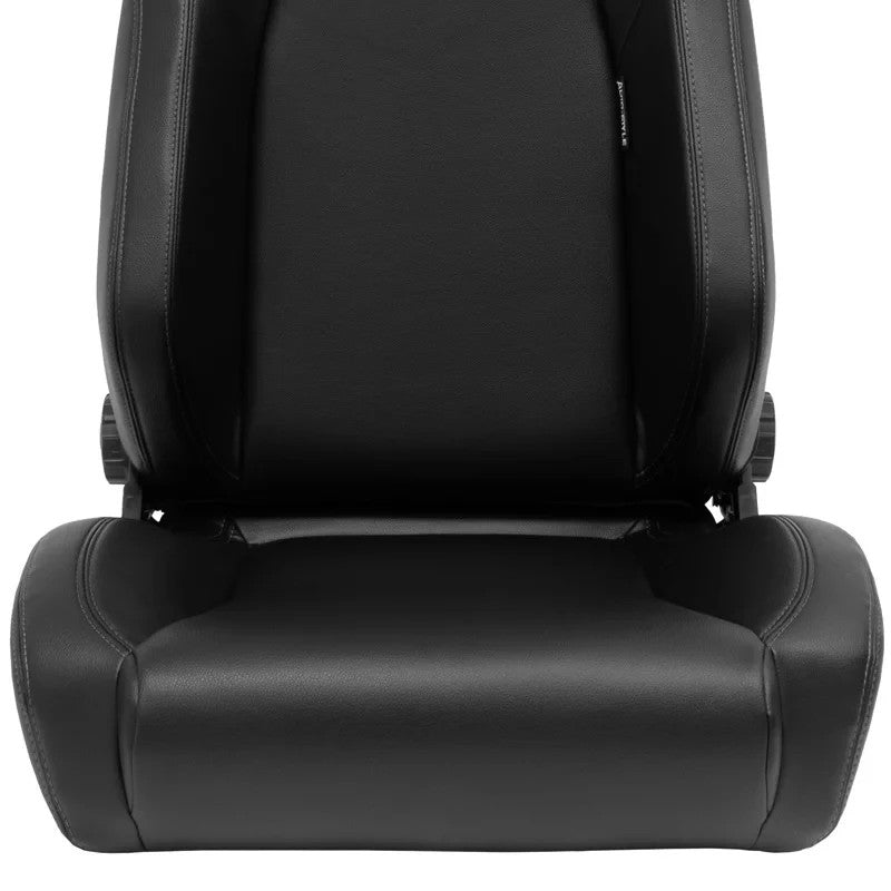 ATST x1 Universal Car Van Camper Sim Bucket Seat Black Synth Leather Grey Stitch