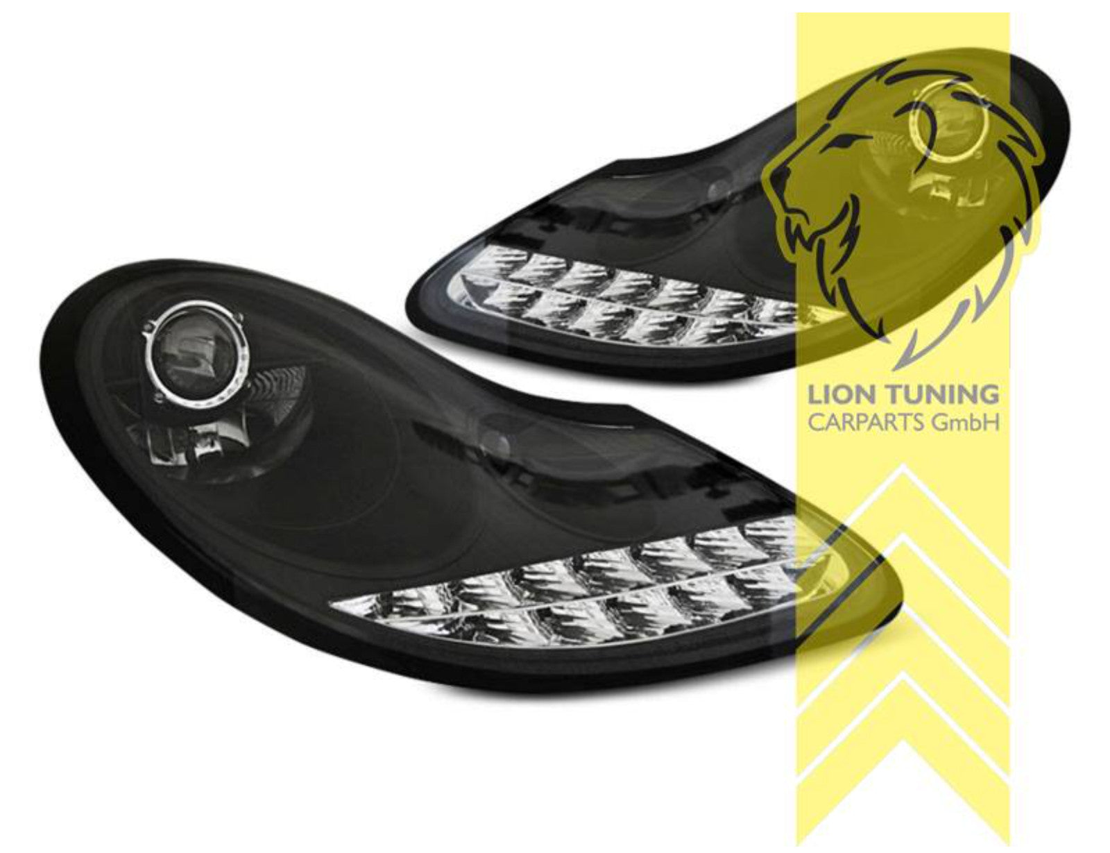 LT Pair LED Headlights Lightbar DRL Porsche 911 996 Boxster 986 Spyder 96-06 LHD