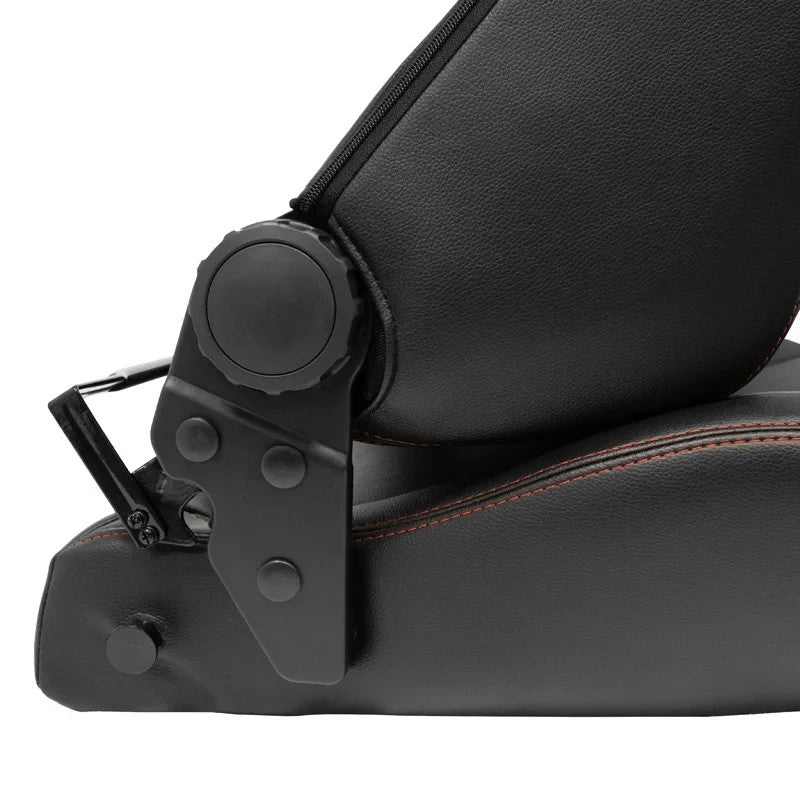 ATST x1 Universal Car Van Camper Sim Bucket Seat Black Synth Leather Grey Suede