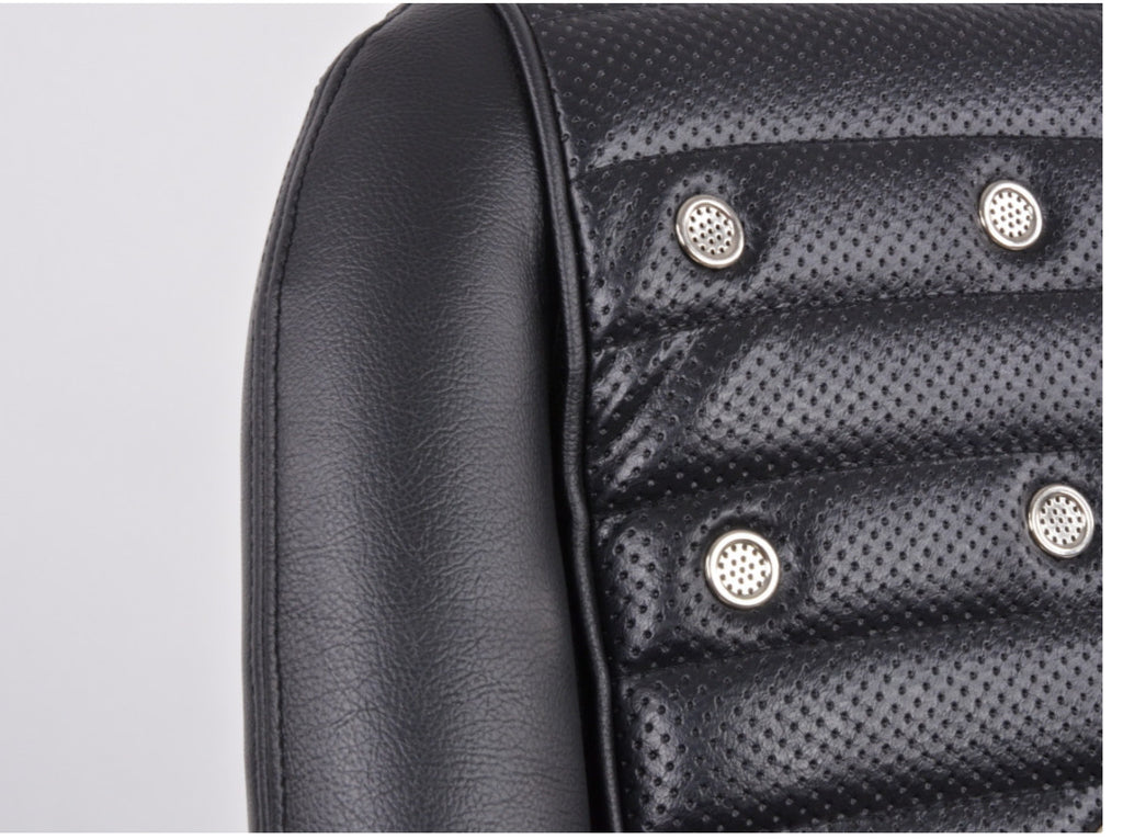 Black Studded Classic Car Retro Kit Speedster Vintage Resto Sports Bucket Seats