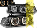 LT LED DRL Halo Headlights BMW E36 Coupe Cabrio black 92-99 LHD RHD Universal