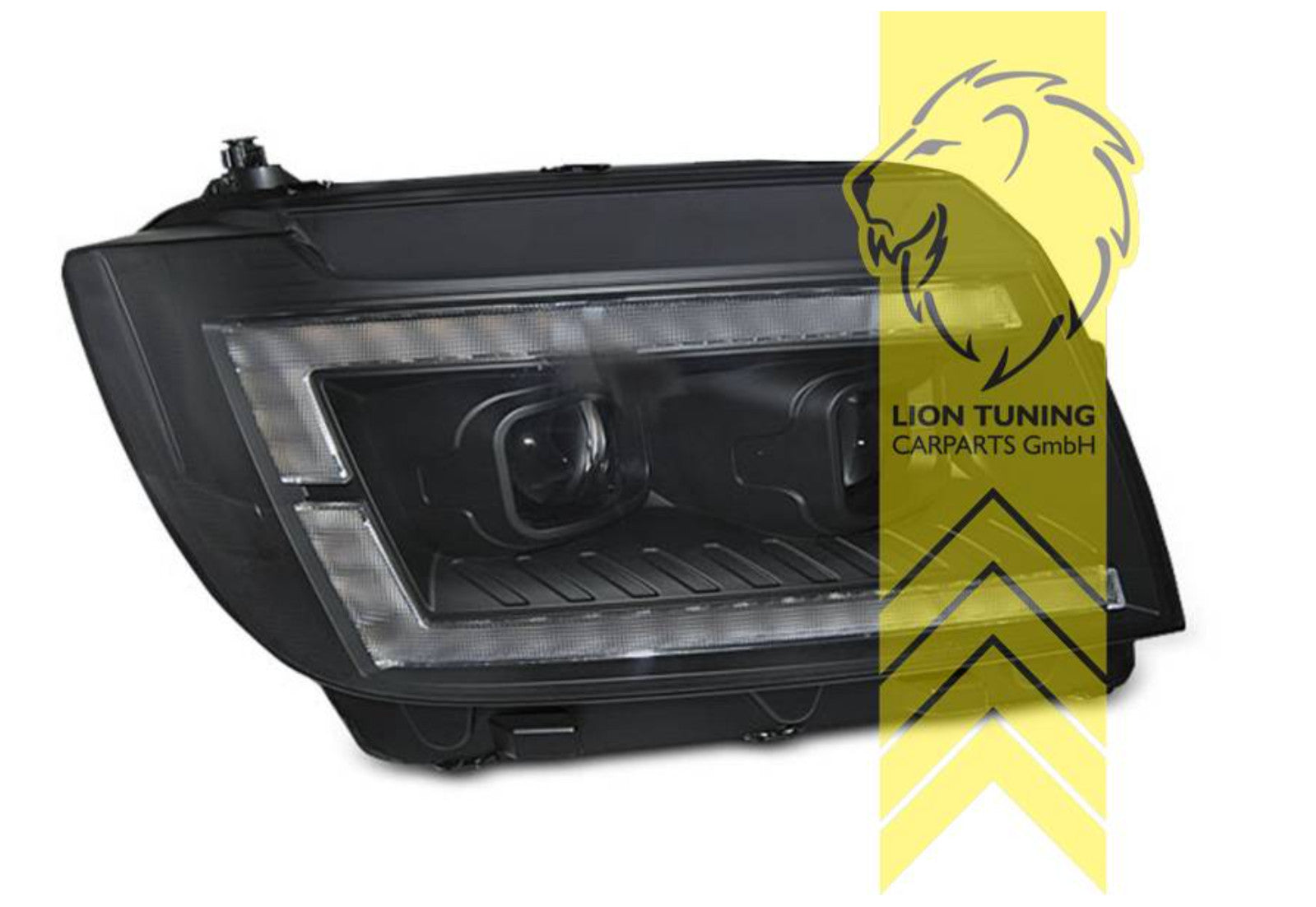 LT LED DRL Lightbar H7 Headlights VW Crafter 2 MK2 BJ MAN TGE 17+ Black LHD