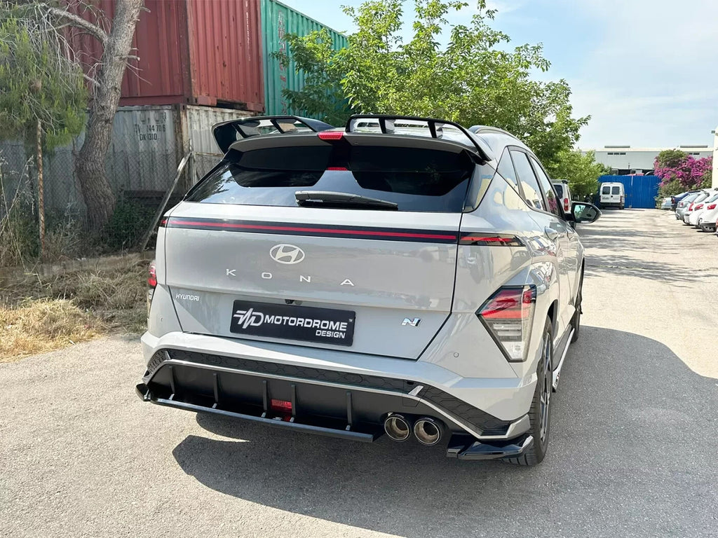 Motordrome Rear Wing Spoiler Hyundai Kona N-Line Mk2 Gloss Black