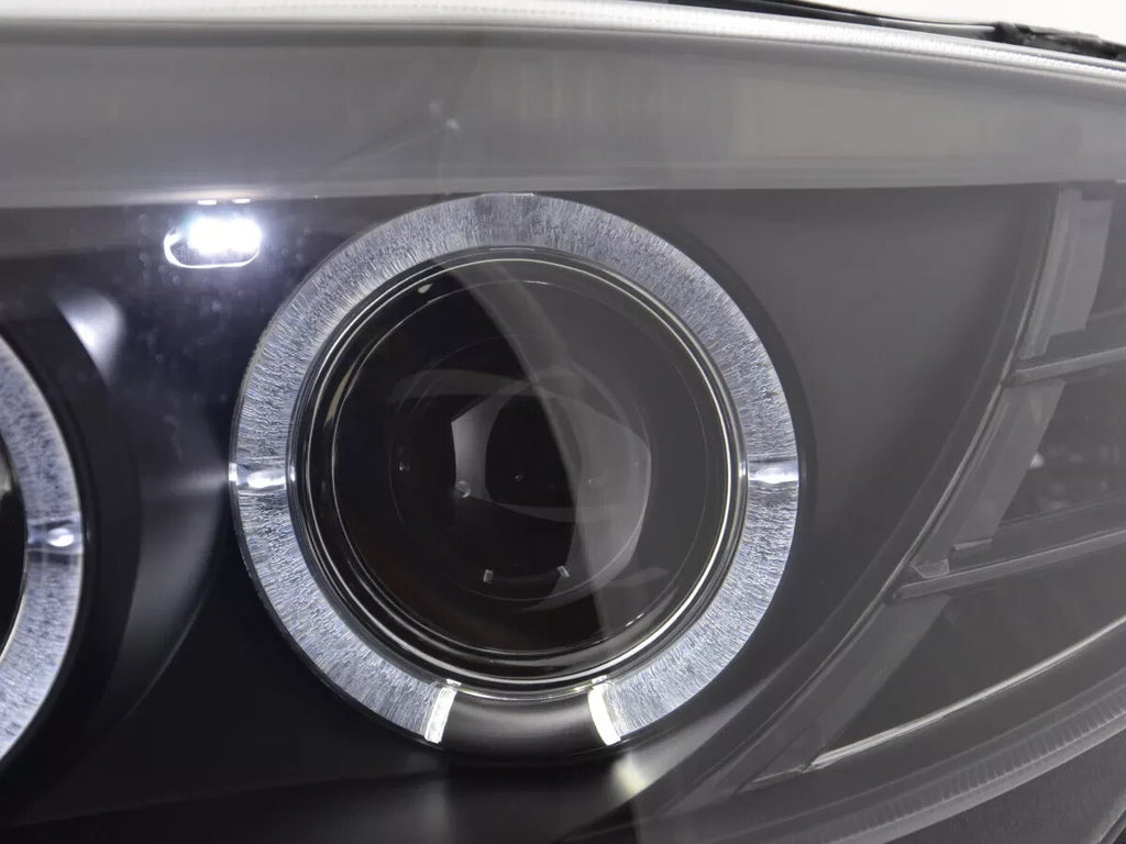 FK LED DRL Angel Eye Halo Ring Headlights BMW Z4 E85 E86 03-08 Black LHD