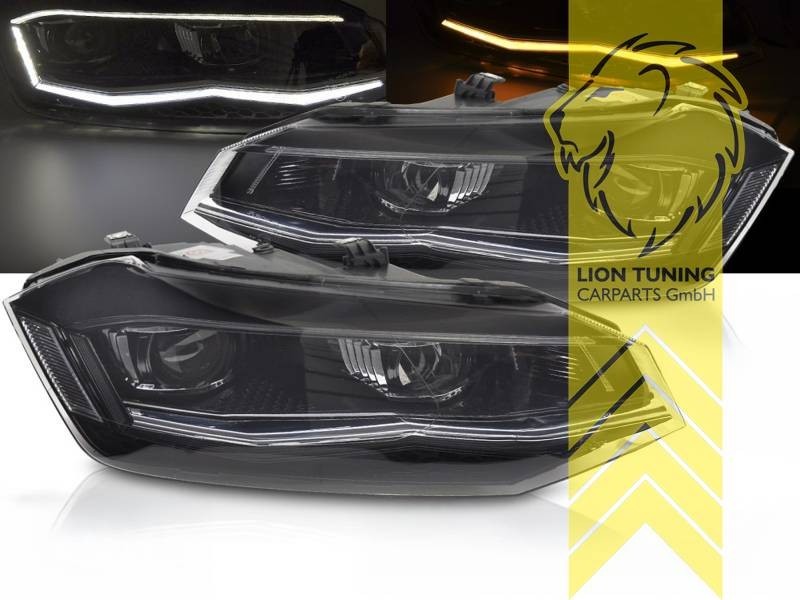 LTG Pair LED DRL Headlights VW Polo 2G AW AW1 BZ1 R Line 17-21 LHD EXPORT ONLY