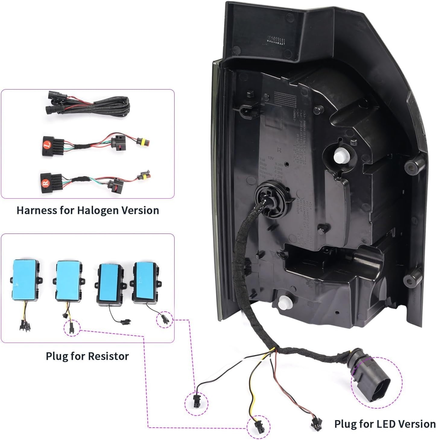 AC Pair Seq LED DRL Rear lights Tail VW Van Bus Carav Transporter T6 16-19