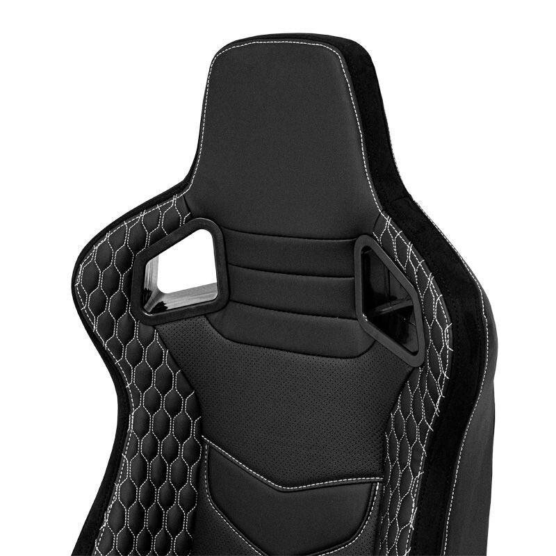 ATS x1 Universal Pair Sports Recline Bucket Seat Black Silver Stitch + runners