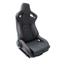 Simoni Racing Emerson Universal Supercar Bucket Seat Black Carbon Red runners