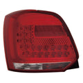 AS Set LED DRL Lightbar Rear Lights VW Polo 6R 2009-2014 - Red/Clear