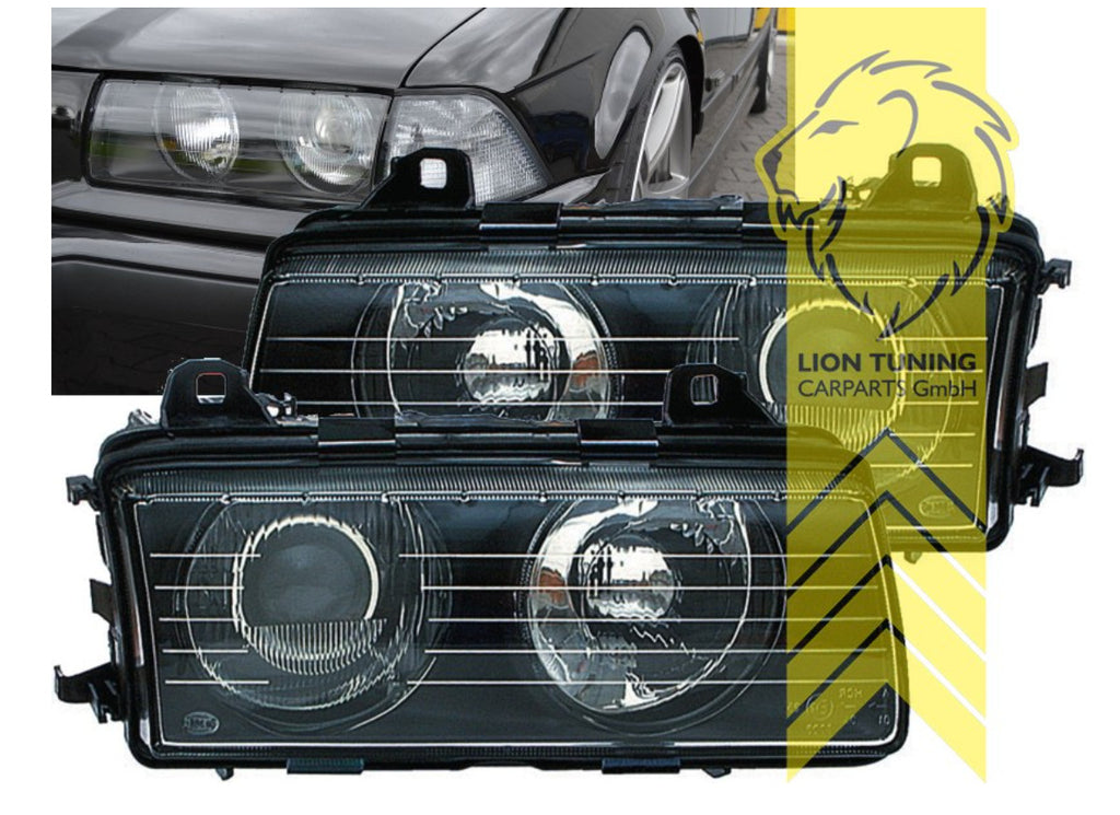 LT Headlights BMW E36 Limo Touring Coupe Cabrio DE Lense RHD LHD Universal