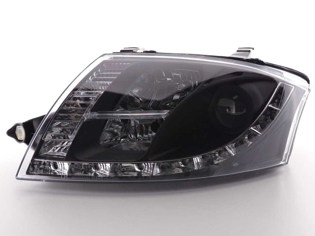 FK Pair LED DRL Lightbar Headlights Audi TT 8N MK1 99-06 black LHD