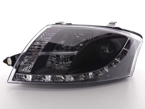 FK Pair LED DRL Lightbar Headlights Audi TT 8N MK1 99-06 black LHD