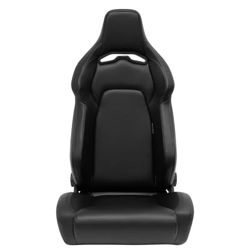 ATST x1 Universal Car Van Camper Sim Bucket Seat Black Synth Leather Grey Stitch