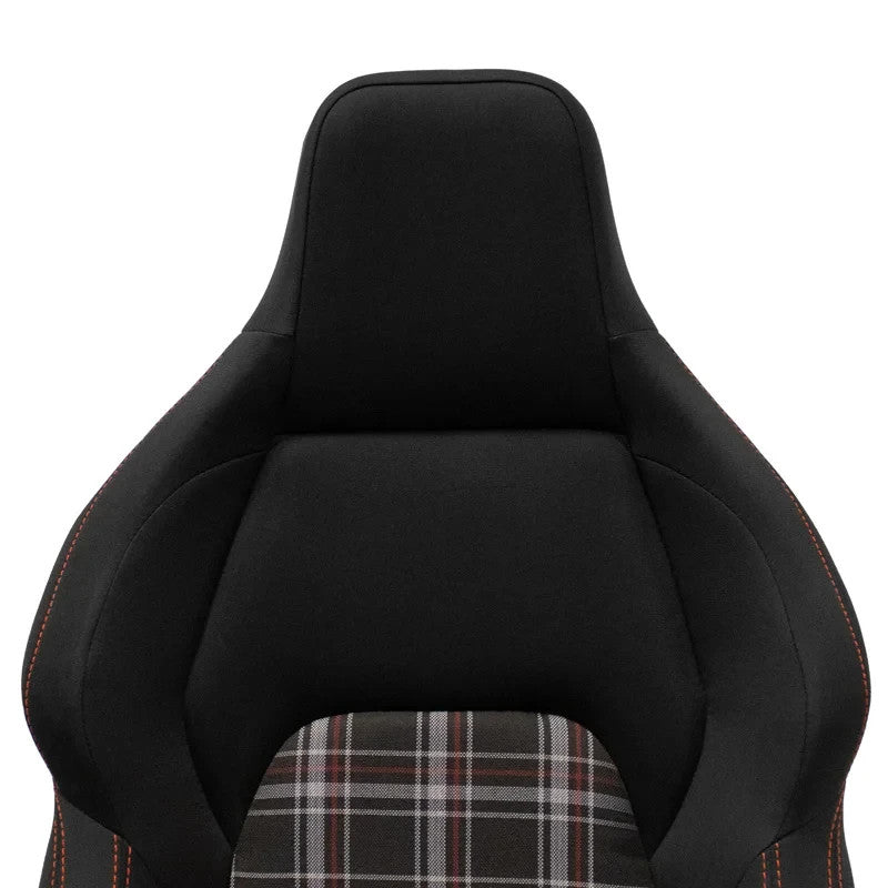 ATST x1 Universal Car Van Camper Sim Bucket Seat Black Red Check Tartan Plaid