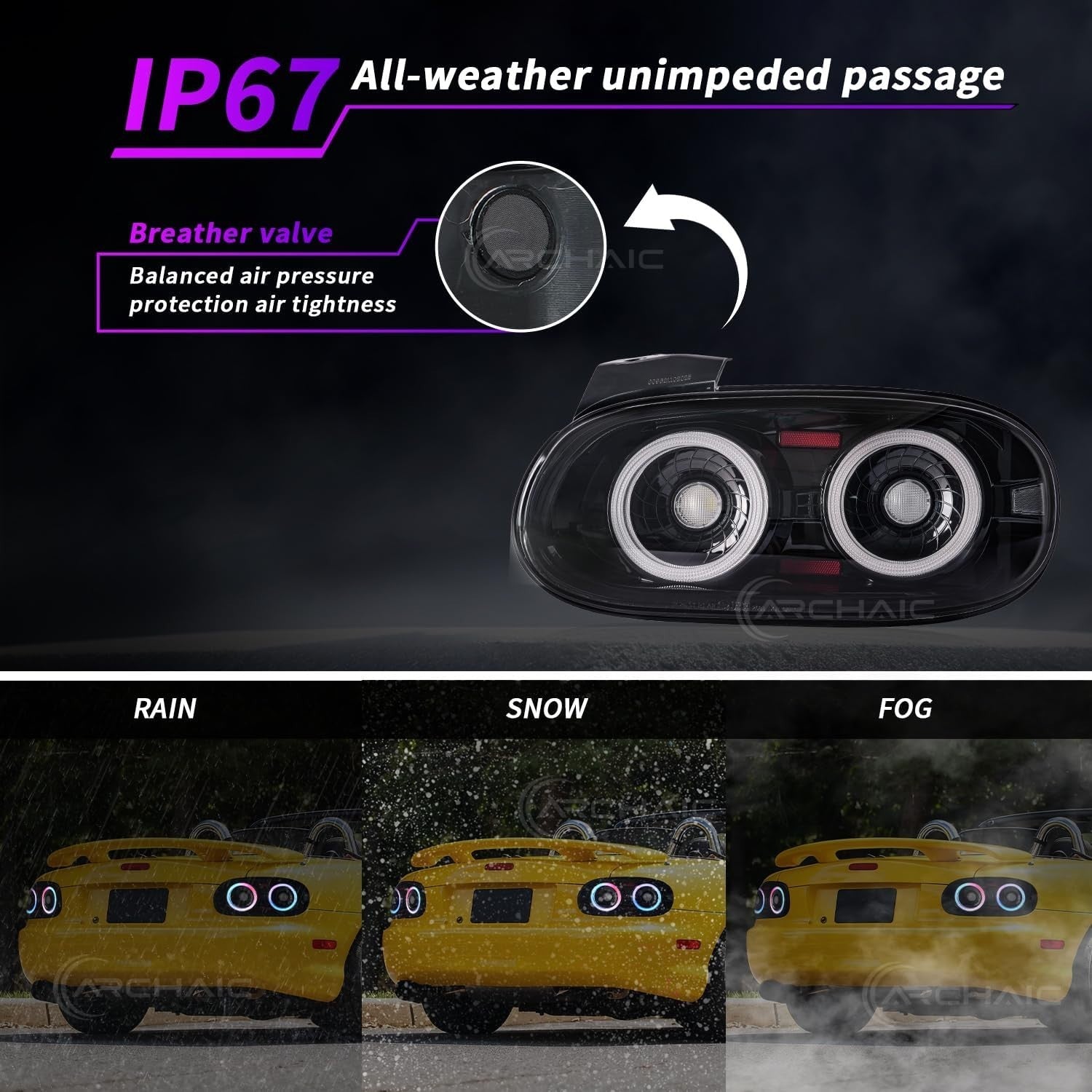 AC Pair RGB LED DRL Rear lights Tail Lamps Mazda MX5 Miata 98-05 NB NBFL 2 2.5