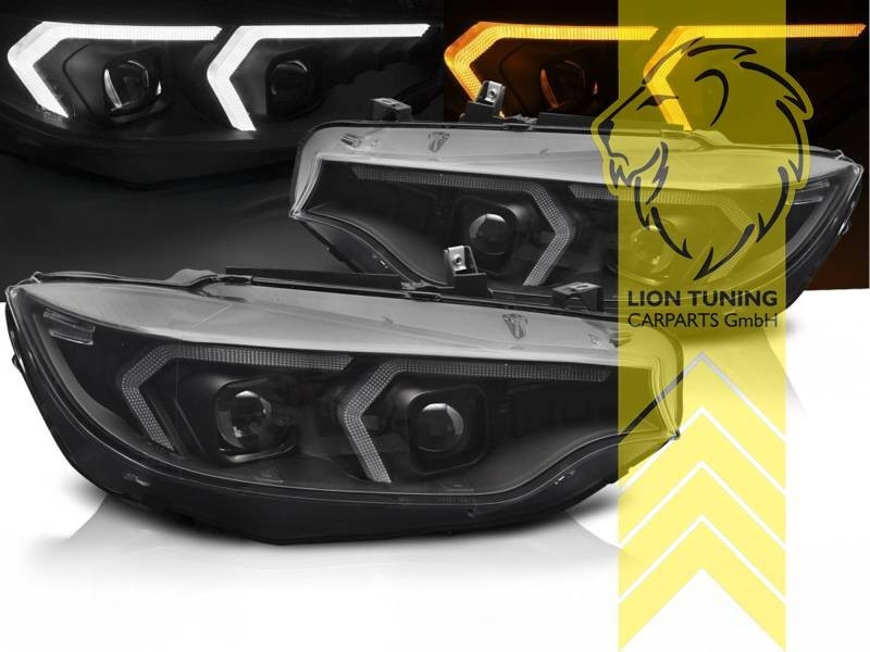 LTG Pair LED DRL Halogen Headlights BMW F32 Coupe F33  F36 13-21 Cabriolet LHD