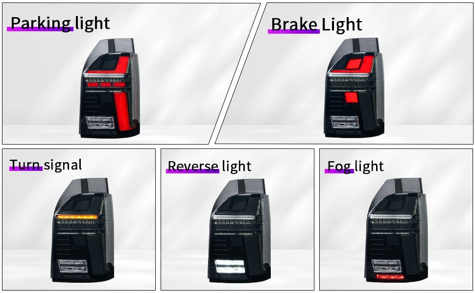 AC Pair Seq LED DRL Rear lights Tail VW Van Bus Carav Transporter T6 16-19