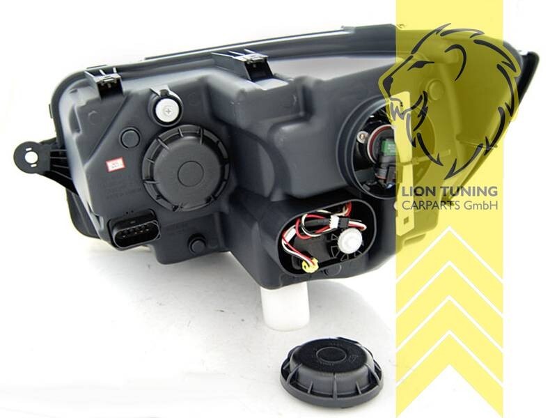 LT Pair LED DRL Headlights VW T6 Bus Transporter Multivan H11 / H1 black 15+ LHD