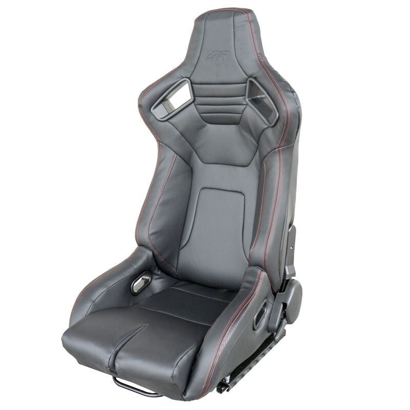 Simoni Racing Emerson Universal Supercar Bucket Seat Black Carbon Red runners