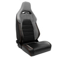 ATST x1 Universal Car Van Camper Sim Bucket Seat Black Synth Leather Grey Suede