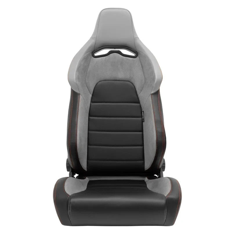 ATST x1 Universal Car Van Camper Sim Bucket Seat Black Synth Leather Grey Suede