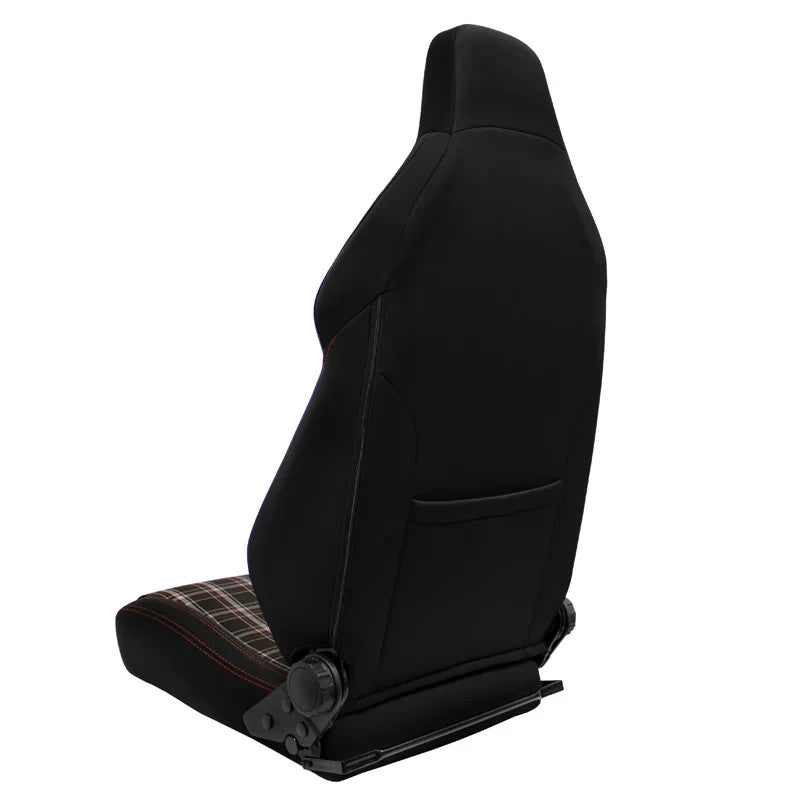 ATST x1 Universal Car Van Camper Sim Bucket Seat Black Red Check Tartan Plaid