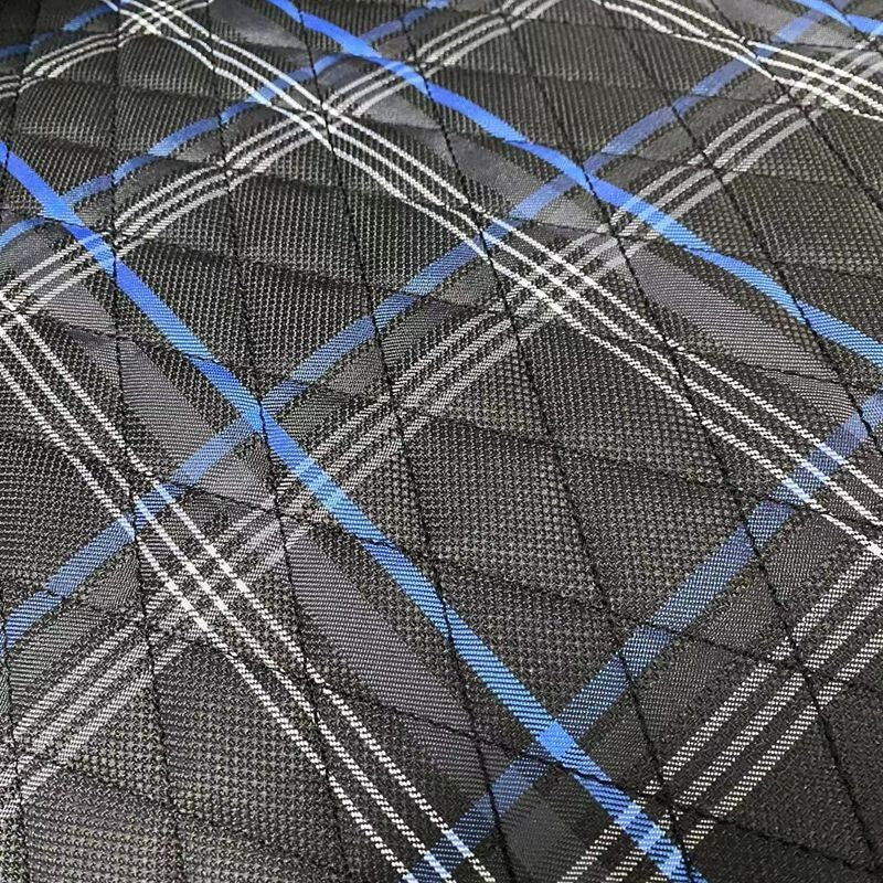 ATS GT x1 Universal Recline Sports Bucket Seat Plaid Check Edition Black & Blue