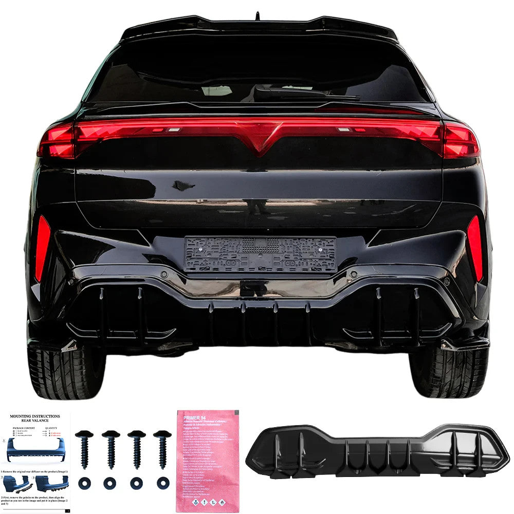 OW  Rear Bumper Diffuser Splitter Styling CUPRA Terramar Mk1 25+ ABS Gloss Black