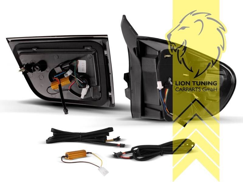 LT Pair LED Lightbar REAR LIGHTS Tail Lamps BMW E70 X5 black + LCI 07-13 LHD