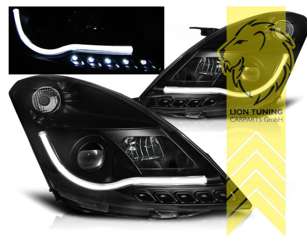 LT Pair LED DRL Halo Ring Eye Headlights Suzuki Swift YP6 10-17 Excl Sport LHD