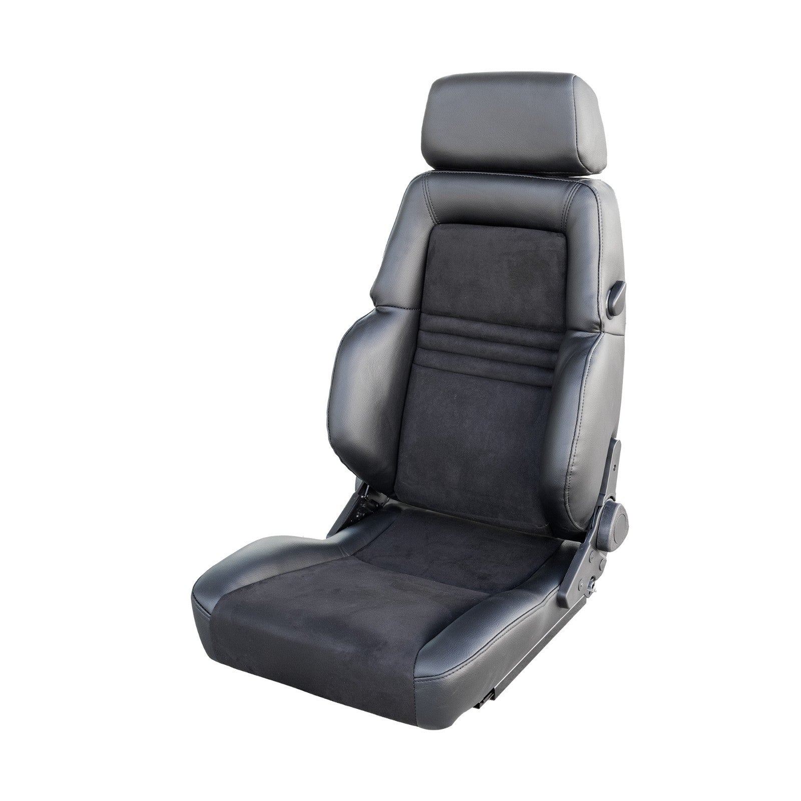 Simoni Racing Classic Sports Black Retro Universal  x1 Bucket Seat + slides