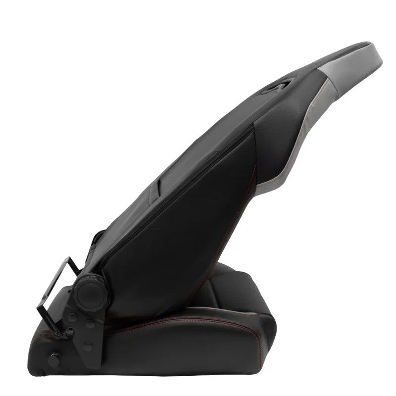 ATST x1 Universal Car Van Camper Sim Bucket Seat Black Synth Leather Grey Suede