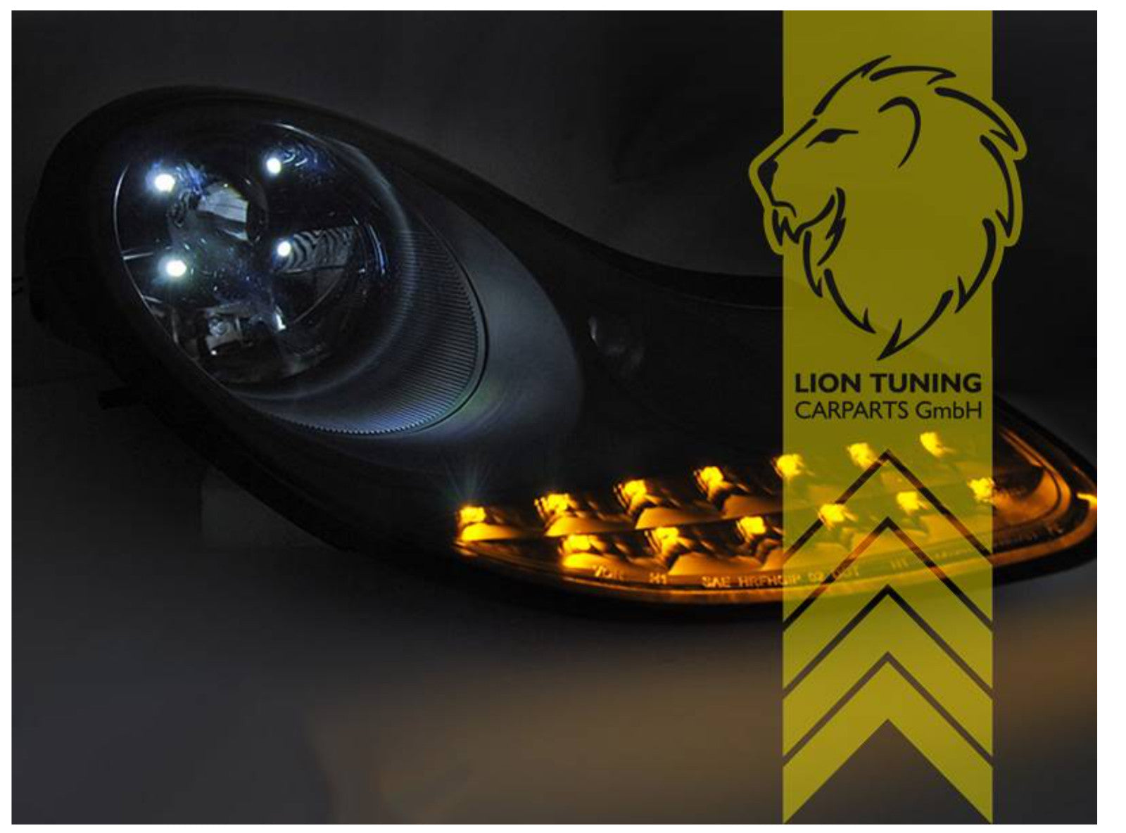 LT Pair LED Headlights Lightbar DRL Porsche 911 996 Boxster Spyder 97-06 LHD